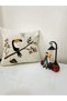Bird Figure Embroidered Linen Punch and Embroidery Cushion Cover (Panç) 43*43 cm - 9