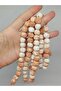 Brown Pigmented Matte Ceramic Beads Strand 10-12Mm/24Cm (54188)