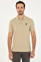 Men's Regular Fit Polo Neck Light Khaki T-Shirt 50282235-Vr183 - 3