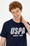 Men's Regular Fit Crew Neck Navy Blue T-Shirt 50282027-Vr033 - 2