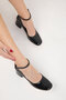 Black Patent Leather Women's Classic Heeled Shoes 19917 - 5
