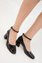 Black Patent Leather Women's Classic Heeled Shoes 19917 - 3