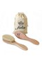 Mother Baby Set Natural Goat Hair Baby Hair Brush and Horse Hair Cellulite Brush Set of 2 - 2