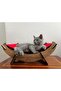 Wooden Cat Hammock Swing Bed Pet Cushion Bed Cat Dog Bed