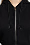 Siyah Crop Oversize Örme Hırka/Sweatshirt TWOAW25SW00302 - 3