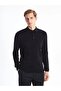 Polo Collar Long Sleeve Men's Knitwear Sweater (W4)