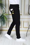 Black Slim Fit Lycra Men's Jeans Slim Fit Stretchy Jeans Normal Waist Phantom Jeans - 3