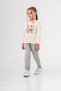 Happy Girl Printed Hooded Girl's Top and Bottom Tracksuit Set - 4