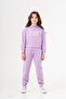 Be Yourself Be Strong Be Brave Printed Hooded Girls' Top and Bottom Tracksuit Set - 3