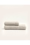 Likya 100% Cotton Jacquard Border Mink 2-Piece Dowry Towel Set with Crossed Stripes 1016A 90X150 - 3