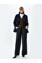 Pleat Detailed Wide Leg Fabric Trousers