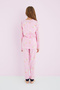 Girl's Pink Colored Patterned Cotton Pajama Set 24225704 - 2