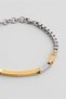 Zircon Stone Detailed Yellow Plated 19 cm Steel Men's Bracelet - 2