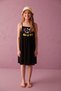Girl's Flower Embroidered and Tassel Detailed Tassel Dress - 3