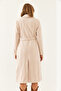 Women's Cream Belted Cashmere Coat 2353 60351083 - 5