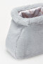 Women's Gray Soft Plush Clutch Portfolio Bag - 3