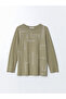 Crew Neck Patterned Women's Blouse - 5