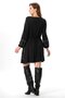 Long Sleeve Life Tied Autumn and Winter Embroidered Authentic Short Combed Viscose Dress Gray Gray - 2