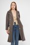 Women's Smoked Waist Belted Cashmere Coat K1141 - 6