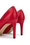 Women's Genuine Leather Red Heeled Shoes - 4