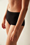 Easy Cotton High Waist Black Slip Panties
