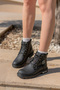 Unisex Water and Cold Guaranteed Non-Slip Rubber Sole Sturdy Winter Boots 5292 Black