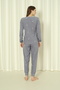 Fwn 04-3309 Plush Welsoft Fleece Winter Soft Heart Cat Women's Pajamas Set - 4