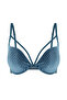 Blue Lol Up Velvet Bra - 5