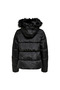 Monica Black down Winter Coat - Black Detachable Fur Hood 15205638 - 6