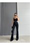 Ganikus Jnsworld Spanish Black Jeans High Waist Lycra Extra Stretch Flare Jeans Denim Pants - 2