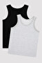 Multicolored Boy's Patterned 2-Piece Undershirt - 5