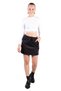 Black binding detail Pocketed mini skirt 9157m - 8