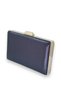 Navy Blue Color Imported Polished Satin Shiny Fabric Evening Dress Bag Evening Bag Henna - 2
