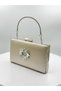 Skin Color Satin Silver Case Silver Stone Evening Dress Bag Evening Bag Portfolio - 2