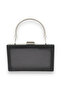 Black Satin Metal Handle Shiny Fabric Evening Dress Bag Evening Bag Henna