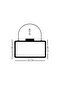 Silver Gray Crystal Patterned Matte Leather Metal Handle Evening Bag Evening Bag Henna Bag - 5