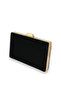 Wedding/Engagement Evening Dress Bag – Luxurious Suede Textured, Prom Event Bag |   Black - 2