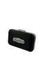 Black Color Satin Silver Case Silver Stone Evening Dress Bag Evening Bag Portfolio - 2