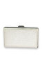 Ecru Crystal Patterned Matte Leather Metal Handle Evening Dress Bag Evening Bag Henna Wedding Engagement Bag