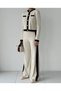 Women's Gold Button Detailed Cardigan Trousers Bottom Top Double Knitwear Set - White - 3
