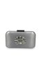 Silver Gray Color Satin Silver Case Silver Stone Evening Dress Bag Evening Bag Portfolio