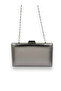 Wedding/Engagement Evening Dress Bag – Metallic, Wrinkled Leather, Evening |   Platinum Anthracite Grey - 6