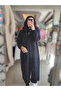 Women's Extra Long Zippered Hooded Ferace Cap - 3