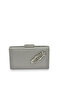 Silver Gray Color Non-Scratch Satin Silver Stone Evening Dress Bag
