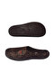 Men's Brown Line Patterned Orthopedic Sole Daily Indoor Slippers Gezerr302-11 - 5