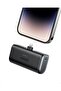 Portable Power Bank with Built-in Lightning Connector, 12W & 50000 mAh, Black
