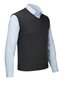 Men's V-Neck Knitwear Anthracite Sweater Colorful Winter Steel Knit Classic Fit - 2