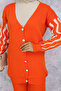 4064 Knitwear Set with Patterned Sleeves Orange - 3