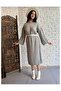 Dress Crew Neck Knitted Pattern Long Knitwear Dress - 3