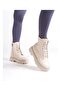 Women's Beige Martinez Model Thick Sole Waterproof Boots - 2